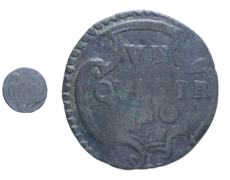 RAVENNA BENEDETTO XIV (1740-1758) QUATTRINO CU. 1,81 GR. MIR. 2686/5 RR qBB