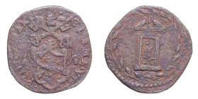 ROMA CLEMENTE VIII (1592-1605) QUATTRINO DEL GIUBILEO CU. 3,60 GR. MIR. 1457/1 R qBB
