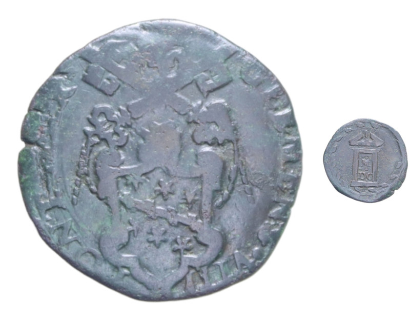 ROMA CLEMENTE VIII (1592-1605) QUATTRINO DEL GIUBILEO CU. 3,06 GR. MIR. 1457/1 R...