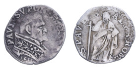 ROMA PAOLO V (1605-1621) GROSSO 1615 AG. 1,45 GR. MIR. 1561 R qBB