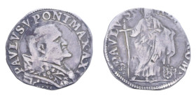 ROMA PAOLO V (1605-1621) GROSSO 1615 AN. XI AG. 1,25 GR. MIR. 1561/1 R BB