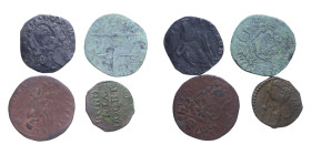 ROMA PAOLO V (1605-1621) LOTTO 4 QUATTRINI (UNO DI BOLOGNA) VARIE CONSERVAZIONI