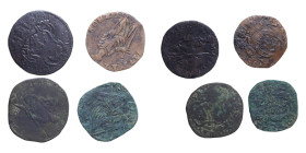 ROMA PAOLO V (1605-1621) LOTTO 4 QUATTRINI MIR. 1566 R VARIE CONSERVAZIONI