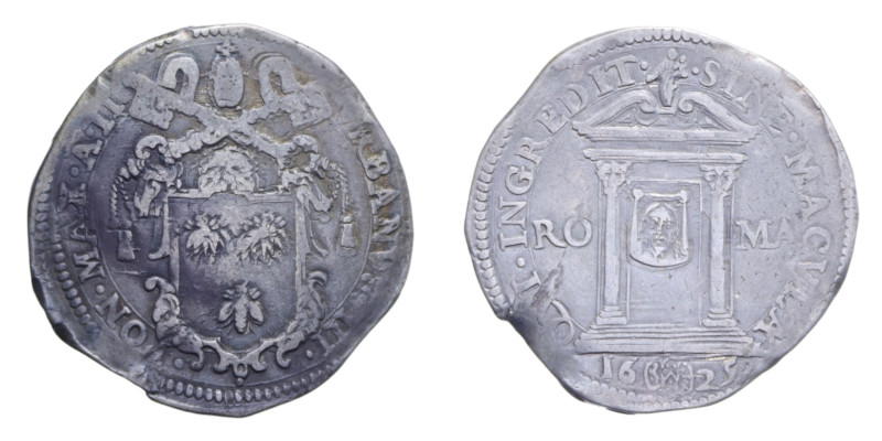 ROMA URBANO VIII (1623-1644) TESTONE 1625 AG. 9,49 GR. MIR. 1667/7 C BB