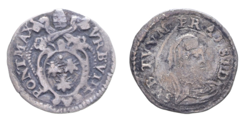 ROMA URBANO VIII (1623-1644) MEZZO GROSSO AG. 0,62 GR. MIR. 1733 C BB/qBB