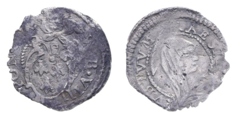 ROMA URBANO VIII (1623-1644) MEZZO GROSSO AG. 0,43 GR. MIR. 1733 C qBB