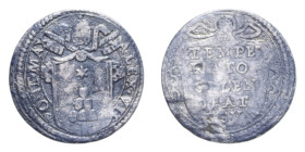 ROMA ALESSANDRO VII (1655-1667) MEZZO GROSSO AG. 0,68 GR. MIR. 1858 C qBB