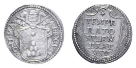 ROMA ALESSANDRO VII (1655-1667) MEZZO GROSSO AG. 0,67 GR. MIR. 1858 C BB-SPL