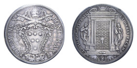 ROMA CLEMENTE X (1670-1676) PIASTRA 1675 AG. 31,65 GR. MIR. 1951/1 R BB+/BB (COLPO)