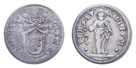 ROMA CLEMENTE X (1670-1676) MEZZO GROSSO 1675 AG. 0,71 GR. MIR. 1948/1 R BB