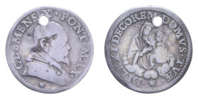 ROMA CLEMENTE X (1670-1676) MEZZO GROSSO AG. 0,85 GR. MIR. 1968/1 R MB-BB (FORO)