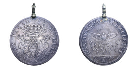 ROMA SEDE VACANTE (1676) PIASTRA 1676 AG. 33,04 GR. MIR. 1985/1 C BB+ (APPICCAGNOLATA)