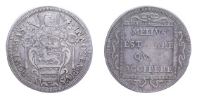 ROMA INNOCENZO XI (1676-1689) TESTONE AG. 9,00 GR. MIR. 2035/55 R BB/qBB