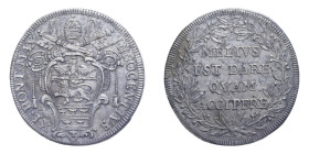 ROMA INNOCENZO XI (1676-1689) TESTONE AG. 8,96 GR. MIR. 2035/77 R qSPL (OSSIDAZIONI)