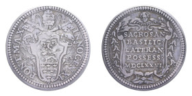 ROMA INNOCENZO XI (1676-1689) GIULIO 1676 AG. 3,02 GR. MIR. 1992 RR BB