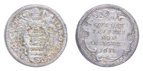 ROMA INNOCENZO XI (1676-1689) GIULIO 1686 AG. 3,05 GR. MIR. 2036/5 C SPL