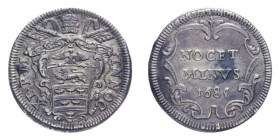 ROMA INNOCENZO XI (1676-1689) GROSSO 1685 AG. 1,44 GR. MIR. 2037/1 C qSPL