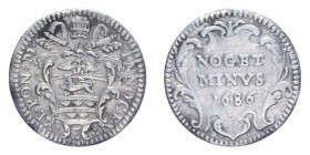 ROMA INNOCENZO XI (1676-1689) GROSSO 1686 AG. 1,40 GR. MIR. 2037/6 C BB