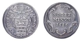 ROMA INNOCENZO XI (1676-1689) GROSSO 1686 AG. 1,46 GR. MIR. 2037/7 C BB+