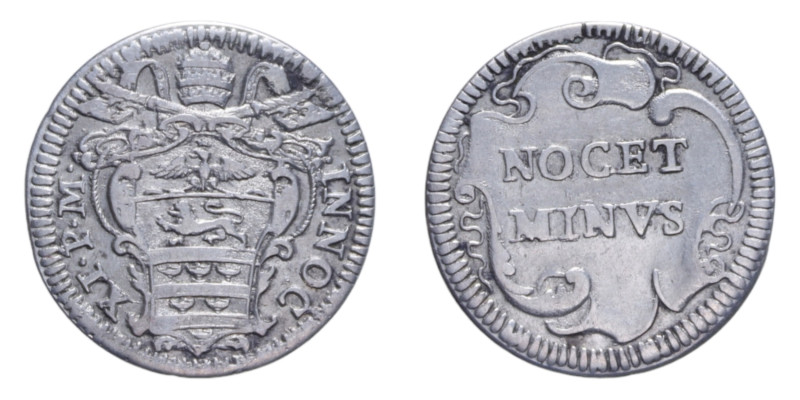 ROMA INNOCENZO XI (1676-1689) GROSSO AG. 1,37 GR. MIR. 2037/11 C BB