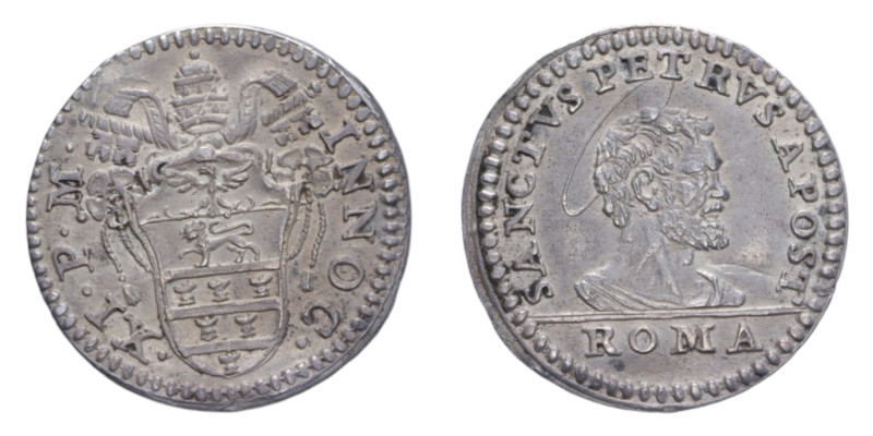 ROMA INNOCENZO XI (1676-1689) GROSSO AG. 1,40 GR. MIR. 2032/2 C BB-SPL