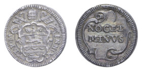 ROMA INNOCENZO XI (1676-1689) MEZZO GROSSO AG. 0,78 GR. MIR. 2039/17 R BB/BB+