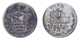 ROMA INNOCENZO XI (1676-1689) MEZZO GROSSO AG. 0,60 GR. MIR. 2040/4 C MB-BB