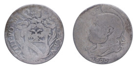 ROMA ALESSANDRO VIII (1689-1691) GROSSO 1690 AG. 1,07 GR. MIR. 2092 R MB+