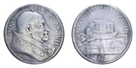 ROMA INNOCENZO XII (1691-1700) MEZZA PIASTRA AG. 15,31 GR. MIR. 2139/1 R qBB