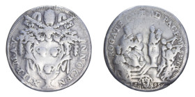 ROMA INNOCENZO XII (1691-1700) TESTONE 1695 AG. 8,28 GR. MIR. 2147/1 R MB-BB (MONTATURA RIMOSSA)