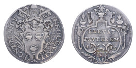 ROMA INNOCENZO XII (1691-1700) GIULIO 1695 AG. 2,95 GR. MIR. 2155/2 R BB