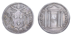 ROMA INNOCENZO XII (1691-1700) GIULIO 1700 AG. 2,96 GR. MIR. 2175/1 R BB+ (TONDELLO DEFORMATO)