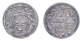 ROMA INNOCENZO XII (1691-1700) MEZZO GROSSO 1692 AG. 0,70 GR. MIR. 2164/1 C BB-SPL
