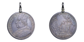 ROMA CLEMENTE XI (1700-1721) PIASTRA 1707 AG. 33,68 GR. MIR. 2266/1 RR BB-SPL (APPICCAGNOLATA)