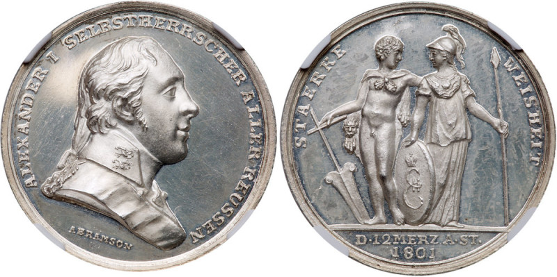 Medals of Alexander I
On the Accession of Alexander I to the Throne, 1801.
Med...
