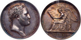 On Alexander the First’s Sojourn in Paris, 1814.
Medal. Silver. 40 mm. By Andrieu. Diakov 378.1 (R1), Reichel 3280 (R2). Laureate head right / Genius...