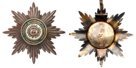 ORDER OF ST. STANISLAUS
Breast Star. Civil Division. 
Silver and enamels. 88 mm. St. Petersburg, 1899-1903. By Keibel. Hallmarked on back; “Crowned ...