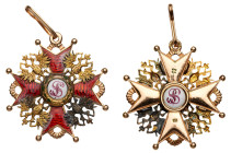 Cross. 3rd Class. Civil Division.
By William Keibel, 1859. Gold and enamels. 38 mm. “Imperial eagle” on upper arm and maker’s mark “WK” lower arm rev...