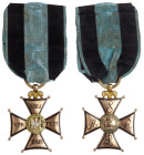 Congress Kingdom of Poland – Królestwo Polskie 
Order of Virtuti Militari. Cross. 4th Class. Ca. 1815-1830.
Gold, white and green enamels, black let...