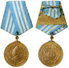 Researched “Nakhimov” Medal. Award # 6079.
Bronze. 36mm. Type 1, var. 2, with stamped serial number on the edge. According to N. Efimov’s book “Caval...