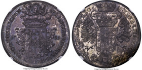 Schlick. Franz Heinrich Taler 1759 MS63 NGC, Prague mint, KM30, Dav-1196. One year type. With title of Maria Theresa. Muted luster draped in a lavende...