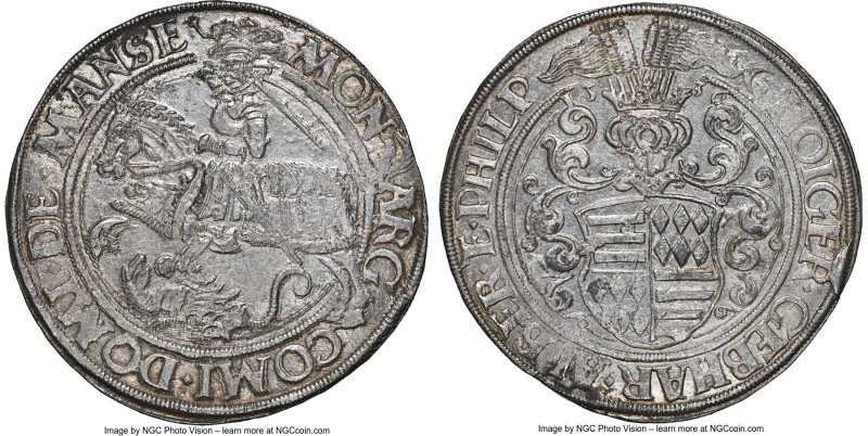 Mansfeld. Hoyer VI, Gebhard VII, Albrecht VII & Philipp Taler 1536 MS64 NGC, Eis...