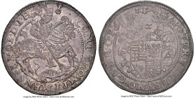 Mansfeld-Friedeburg. Peter Ernst I, Bruno II, Gebhard VIII, & Johan Georg IV Taler 1592-BM MS65 NGC, Eisleben mint, Dav-9510. Gem Mint State in every ...