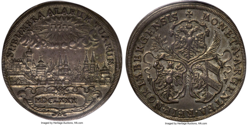 Nürnberg. Free City "City View" Taler 1680 AU55 PCGS, Nürnberg mint, KM202, Dav-...