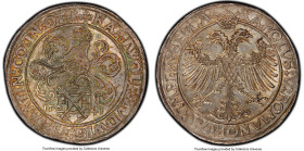 Öttingen. Karl Wolfgang, Ludwig XV & Martin Taler 1543 MS63 PCGS, Dav-9617. With the name and titles of Karl V. A highly original representative of th...