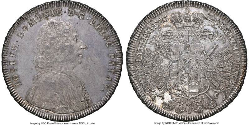 Passau. Josef Dominik Taler 1723 MS64 NGC, Regensburg mint, KM-K69, Dav-2522. A ...