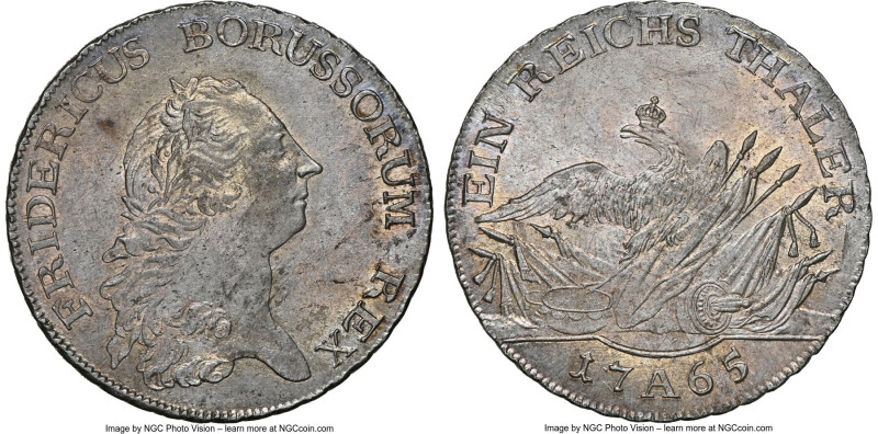 Prussia. Friedrich II Taler 1765-A MS65 NGC, Berlin mint, KM306.2, Dav-2586. An ...