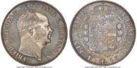Prussia. Friedrich Wilhelm IV Taler 1853-A MS64 NGC, Berlin mint, KM466, Dav-773. Arms reverse variety. The finest at NGC, this Choice specimen showca...