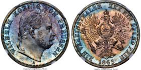 Prussia. Wilhelm I Proof Taler 1866-A PR66 NGC, Berlin mint, KM494, Dav-784, Thun-271. The highest graded example on NGC's census, wearing a brilliant...