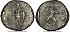 CYPRUS. Citium. Demonicus (ca. 388-387 BC). AR stater (22mm, 9.90 gm, 12h). NGC XF 5/5 - 2/5. Athena standing facing, head left, grounded spear in rig...